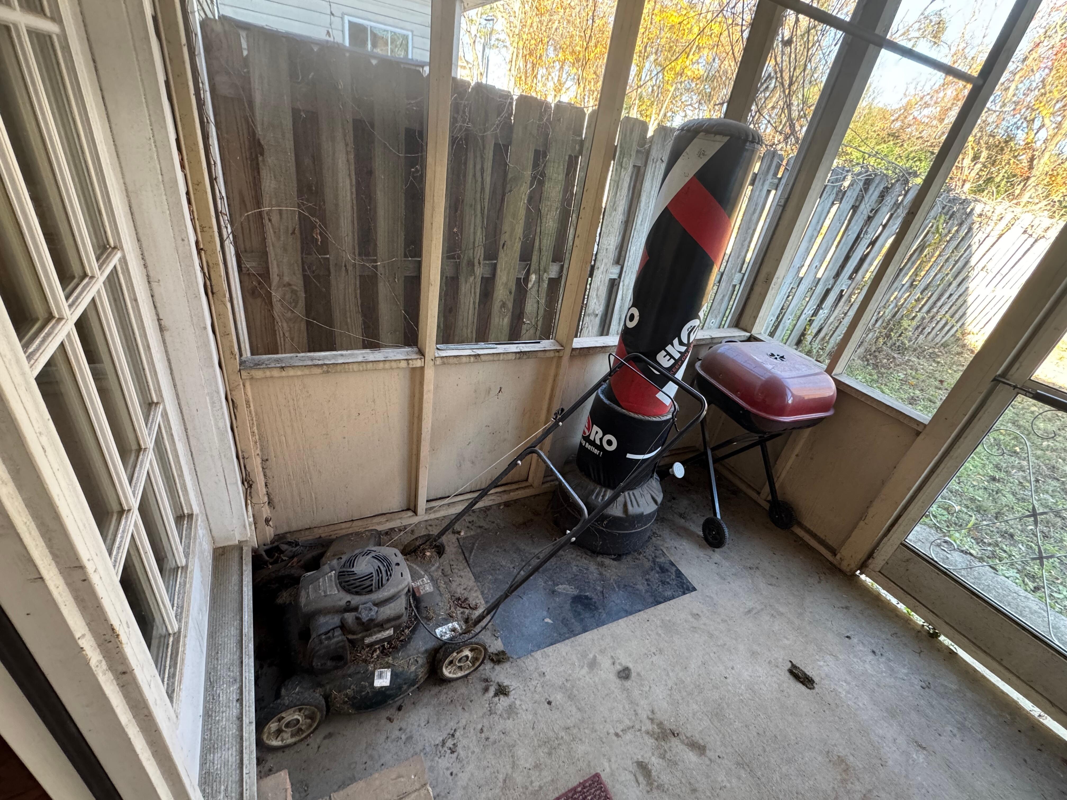 Patio area needs cleaning to be able to use