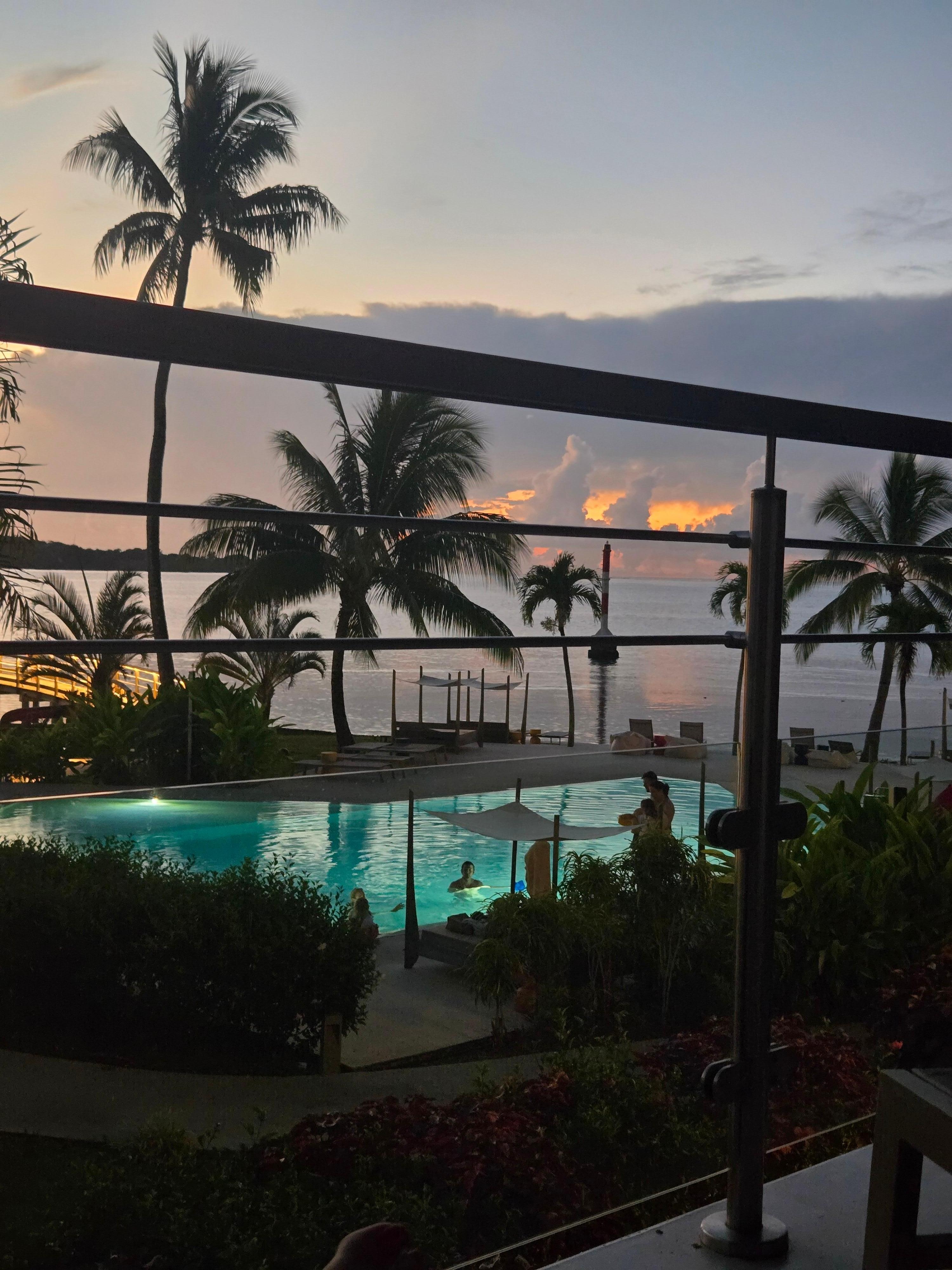 Picture from our balcony  at sunset