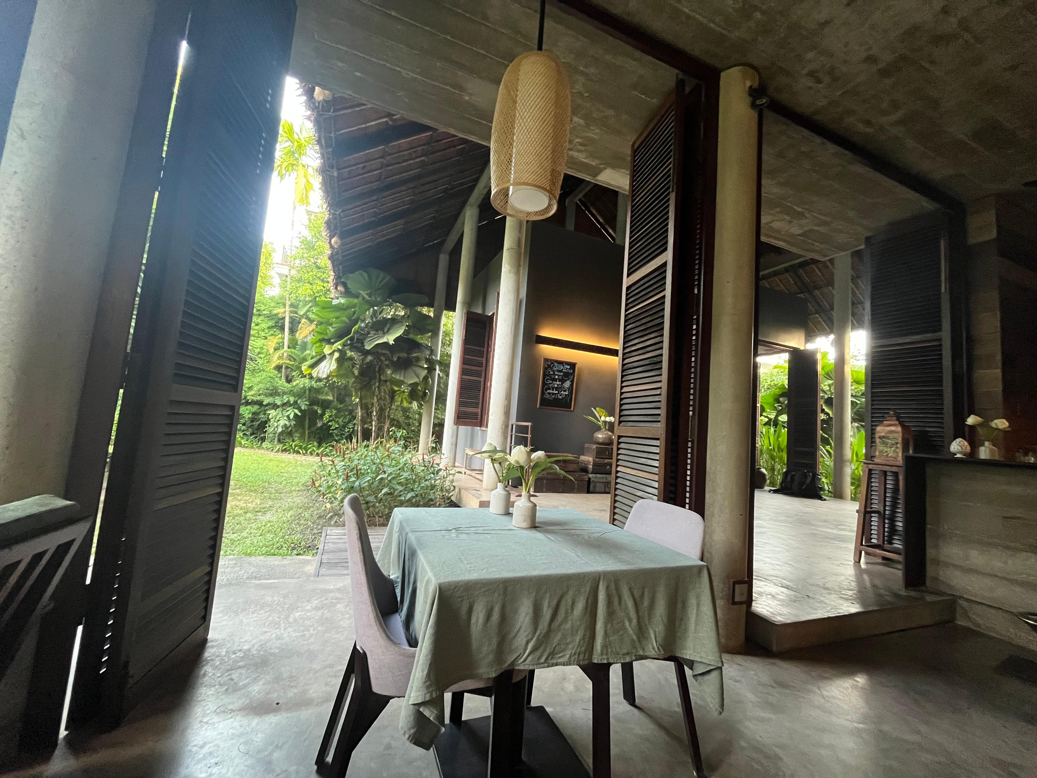 Part of the restaurant