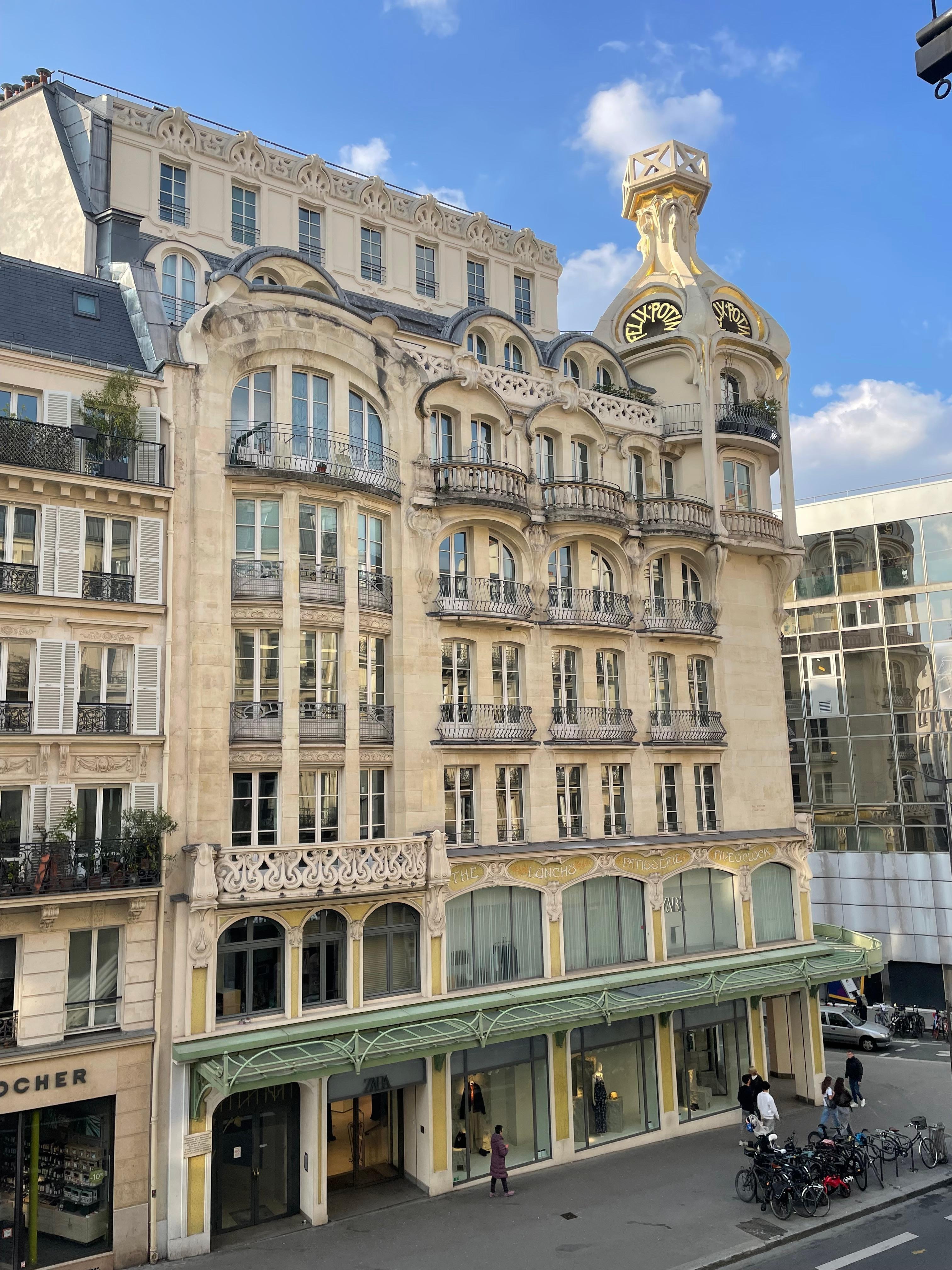 View from room with balcony at front of hotel