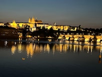Prague by night Pont Charles