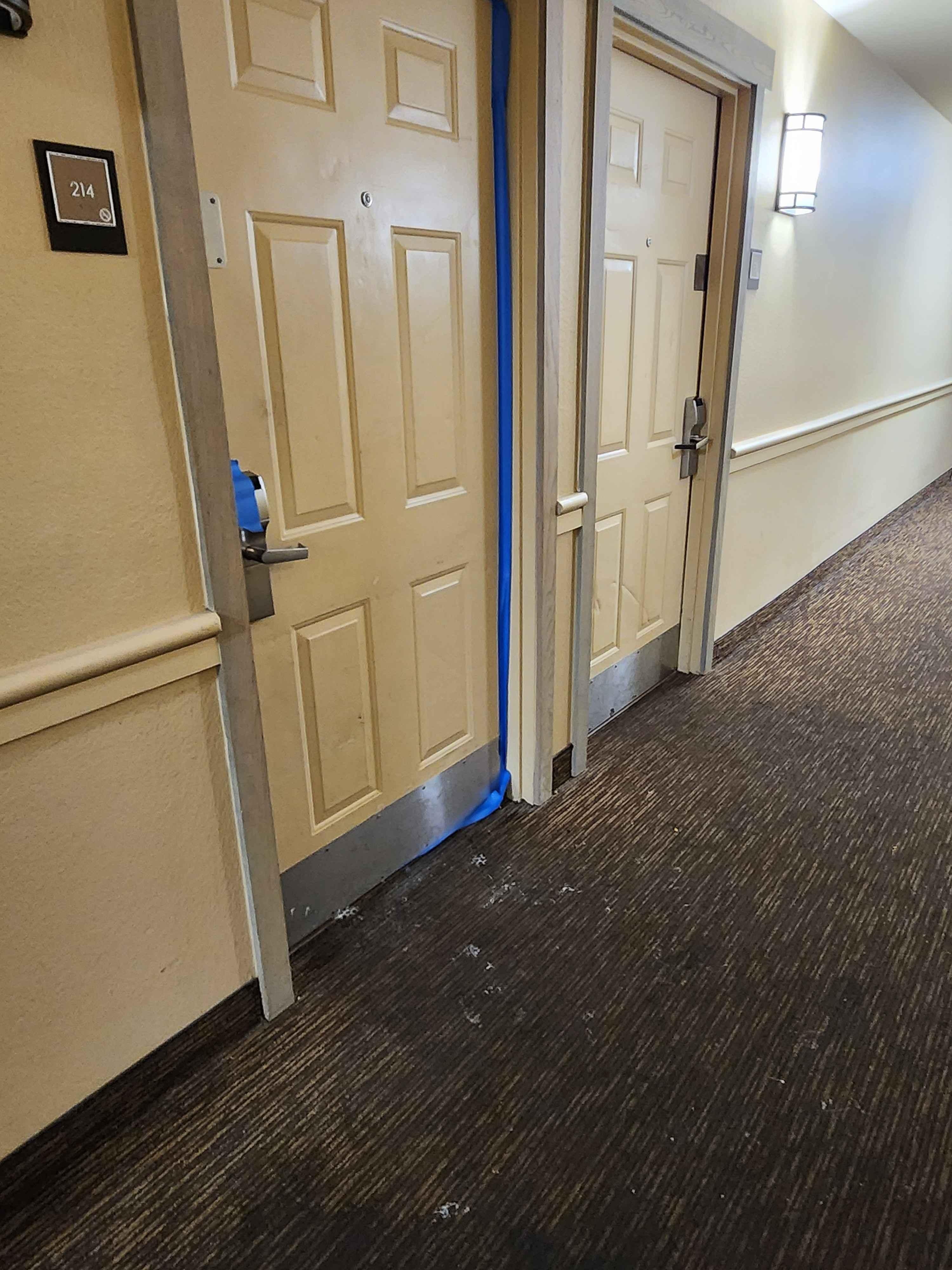 Taped off room next door