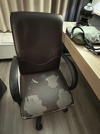 Worn upholstery