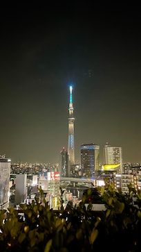 Terrace at night. Tokyo Skytree