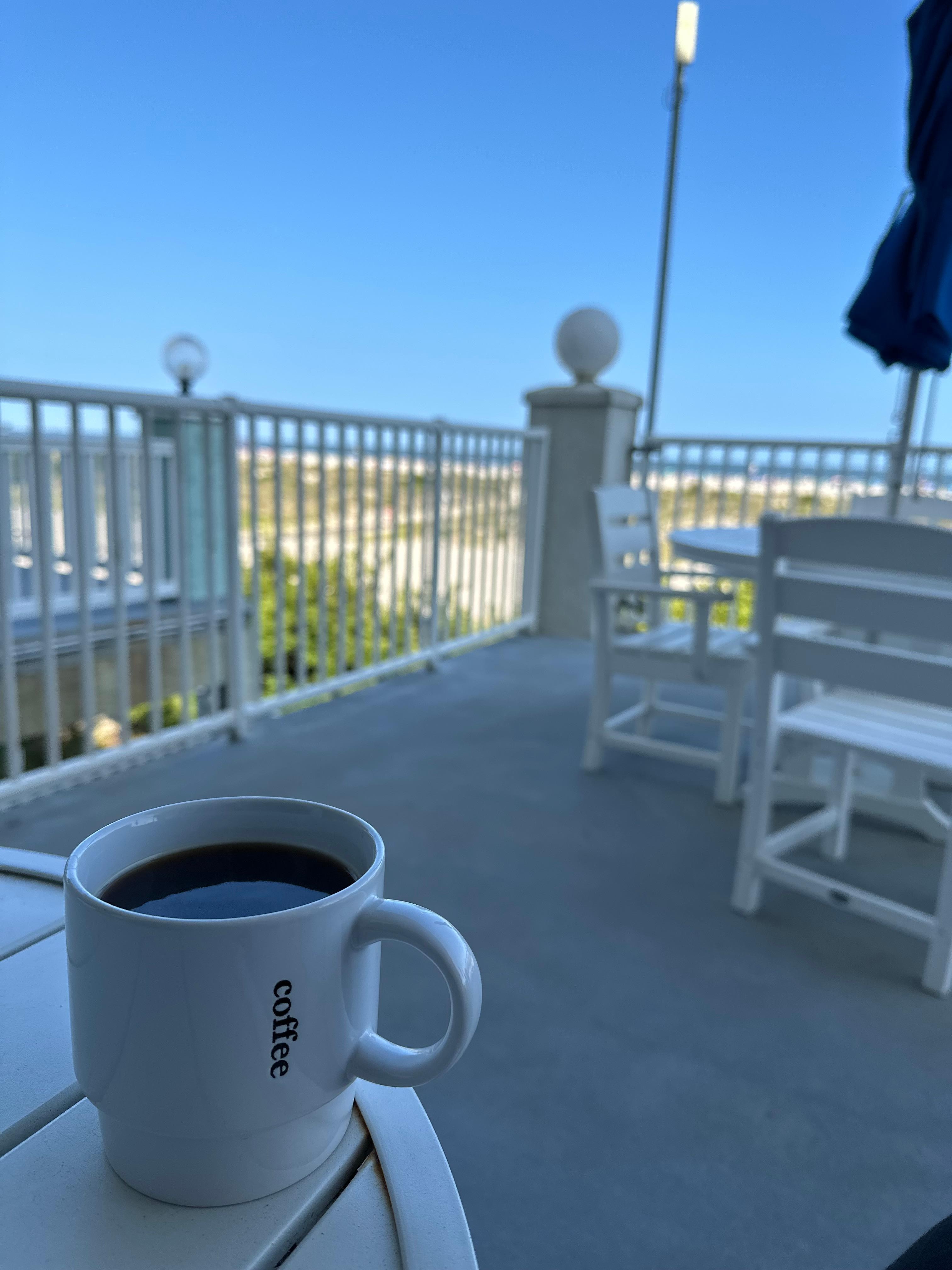 Morning coffee right outside your door !