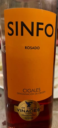 Included wine with dinner menu (rosado)