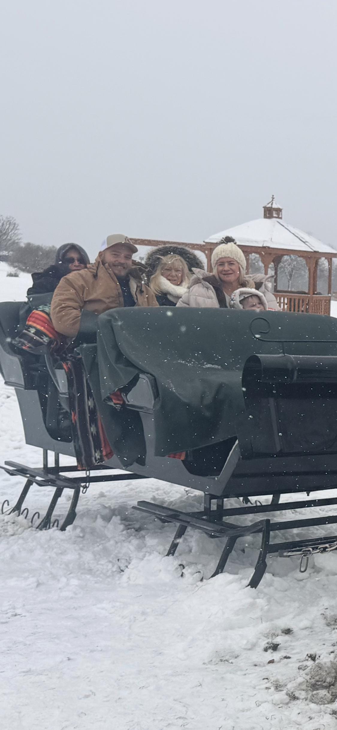 Sleigh riding at the Von Trap Lodge
