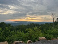 Sunset view from the A-frame