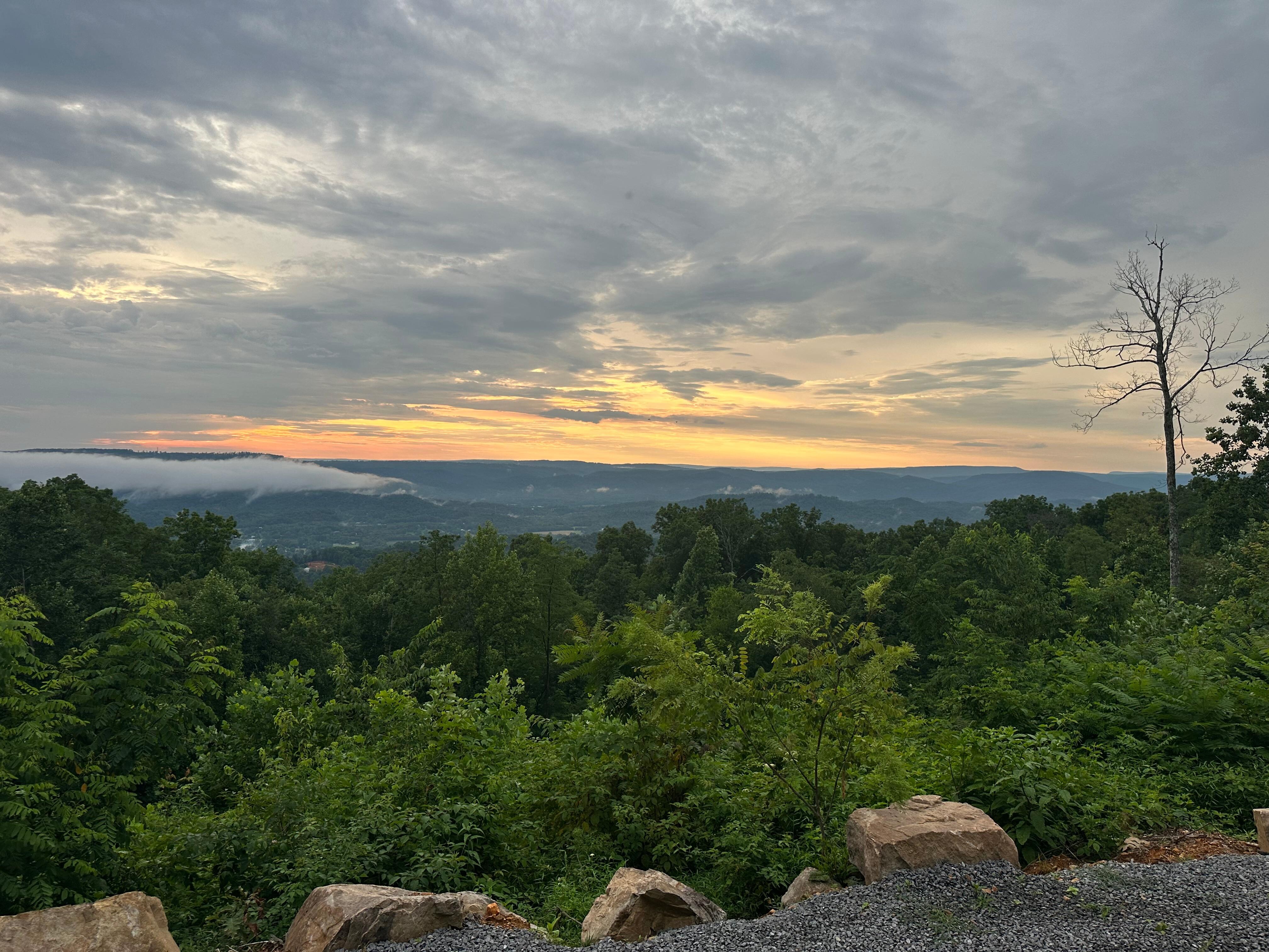 Sunset view from the A-frame