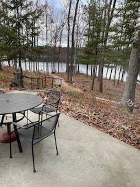 From the rear door looking at the lake what a great view to see in the morning.