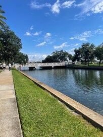 Nice Park to walk or jog across the street.