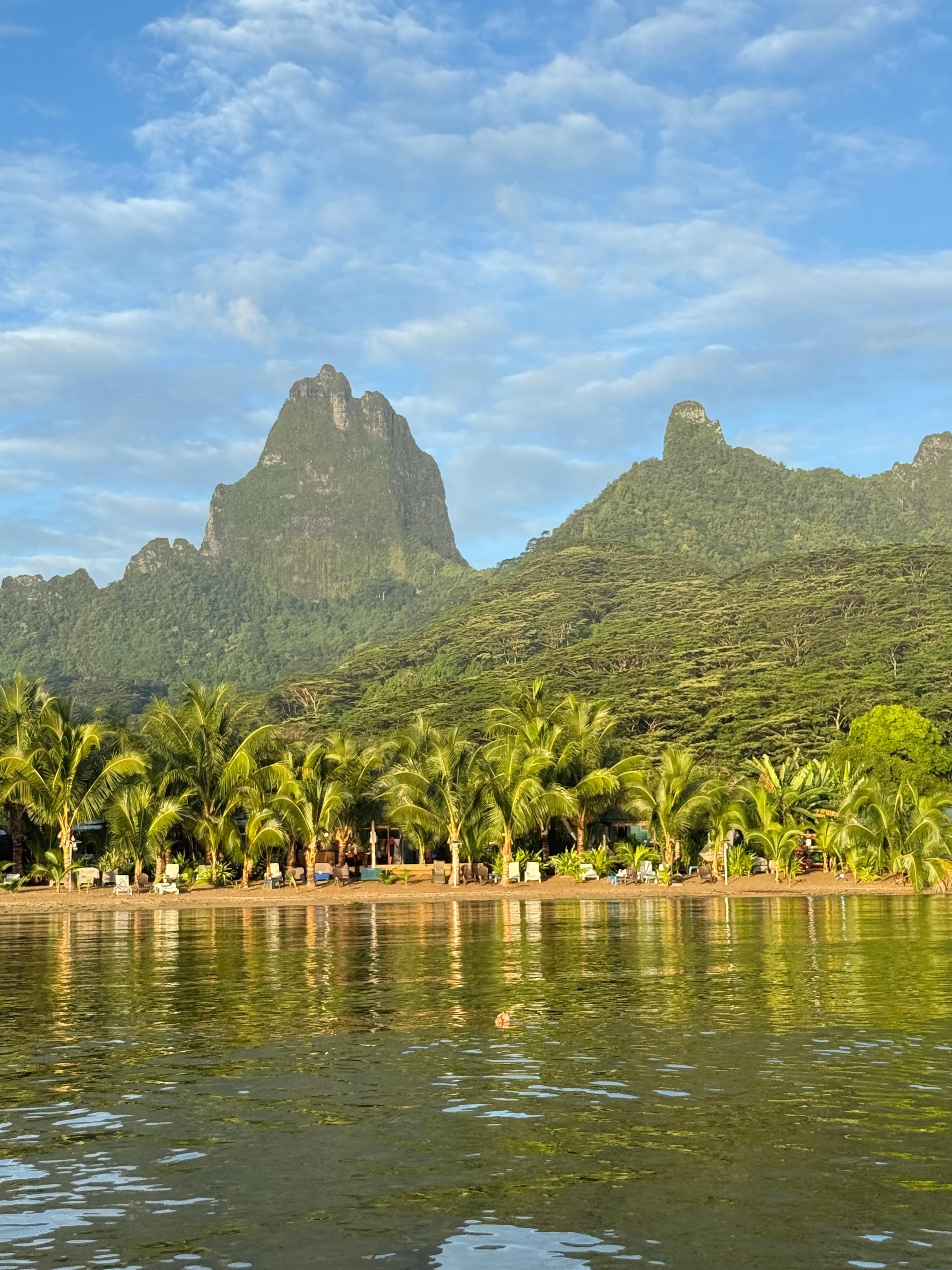 View from the water towards the flat. 