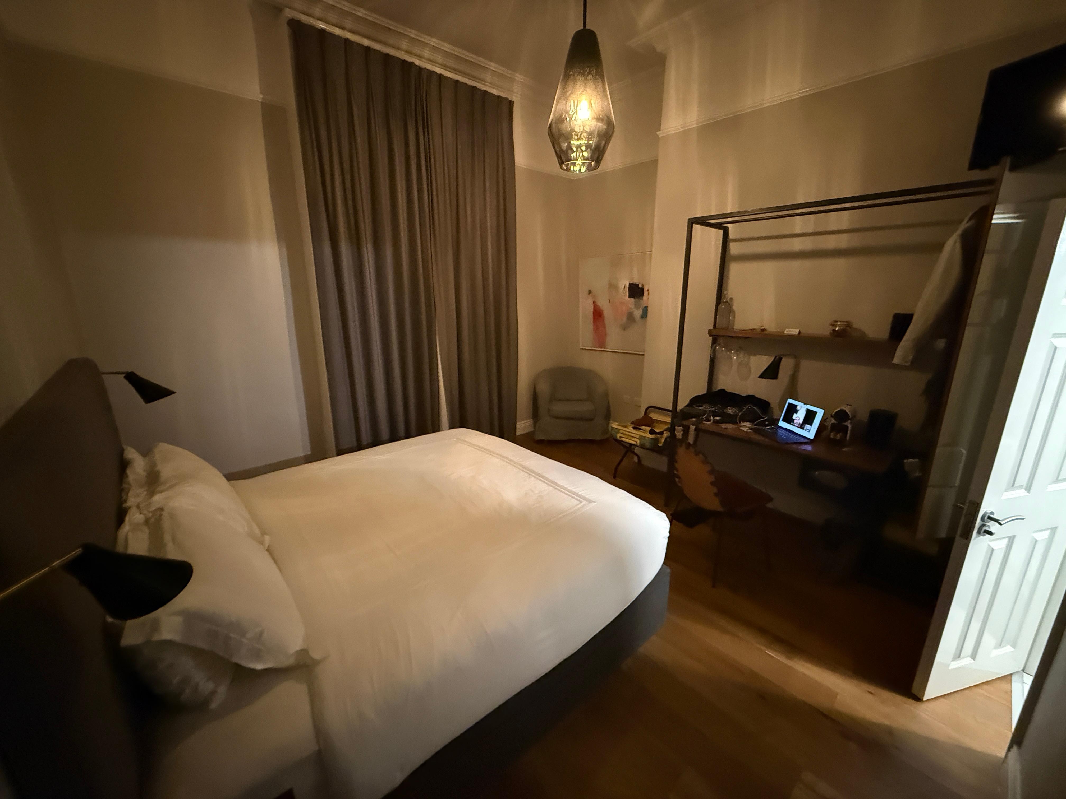 Double Luxury en-suite (with bathroom), large window is bright when needed and closed completely when not.