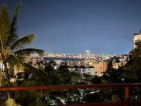 view from balcony at night