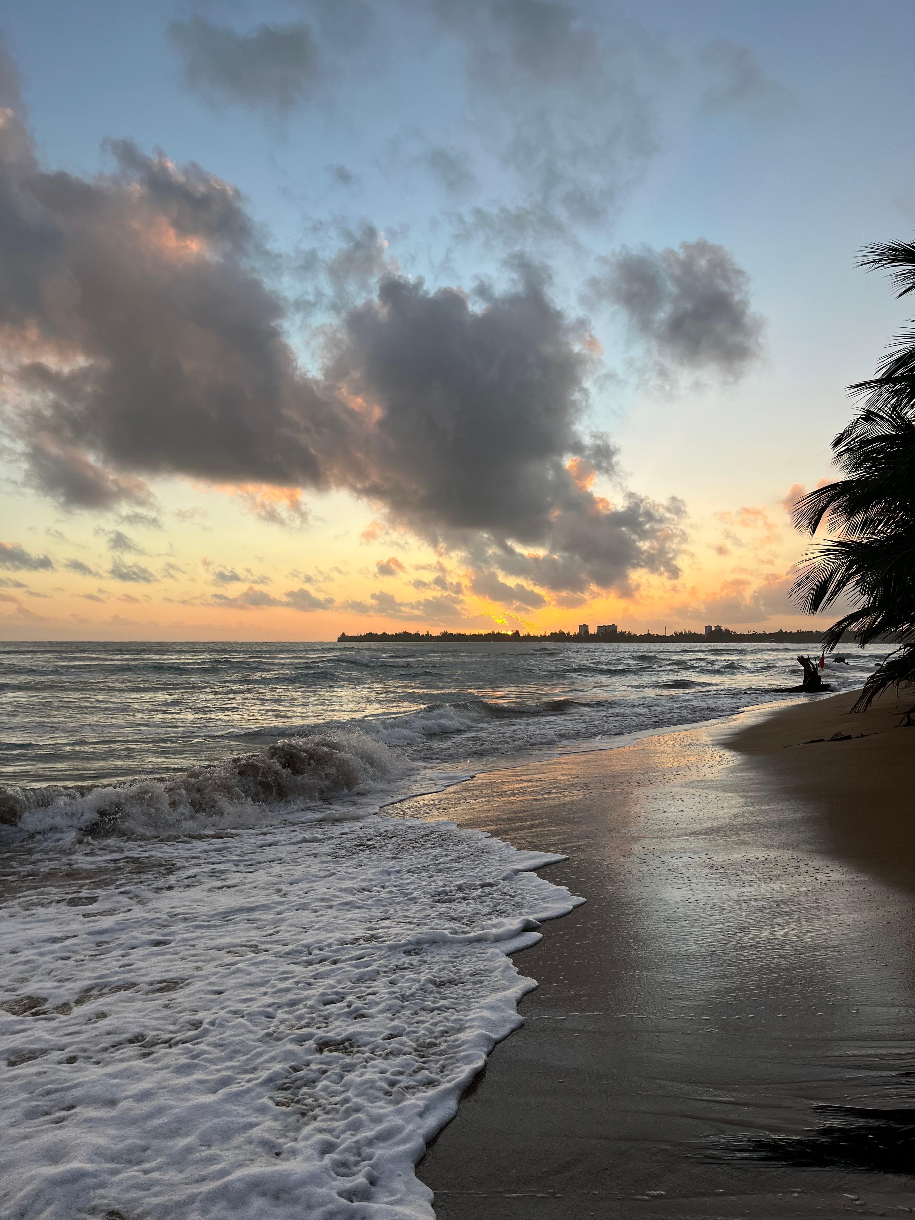 Early morning walk on the beach 