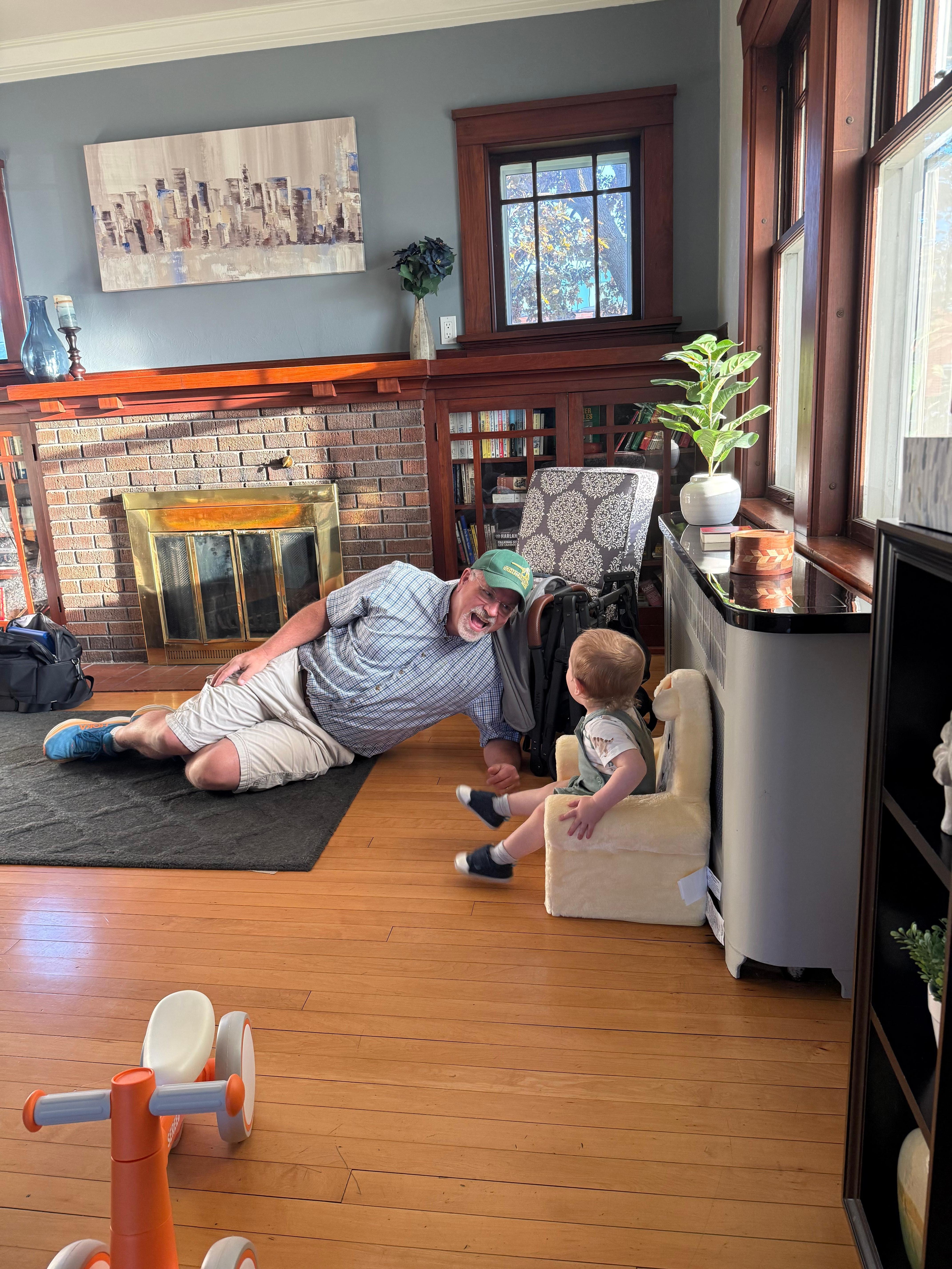 Lots of room for our grandson to play, both indoors and outside.