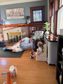 Lots of room for our grandson to play, both indoors and outside.
