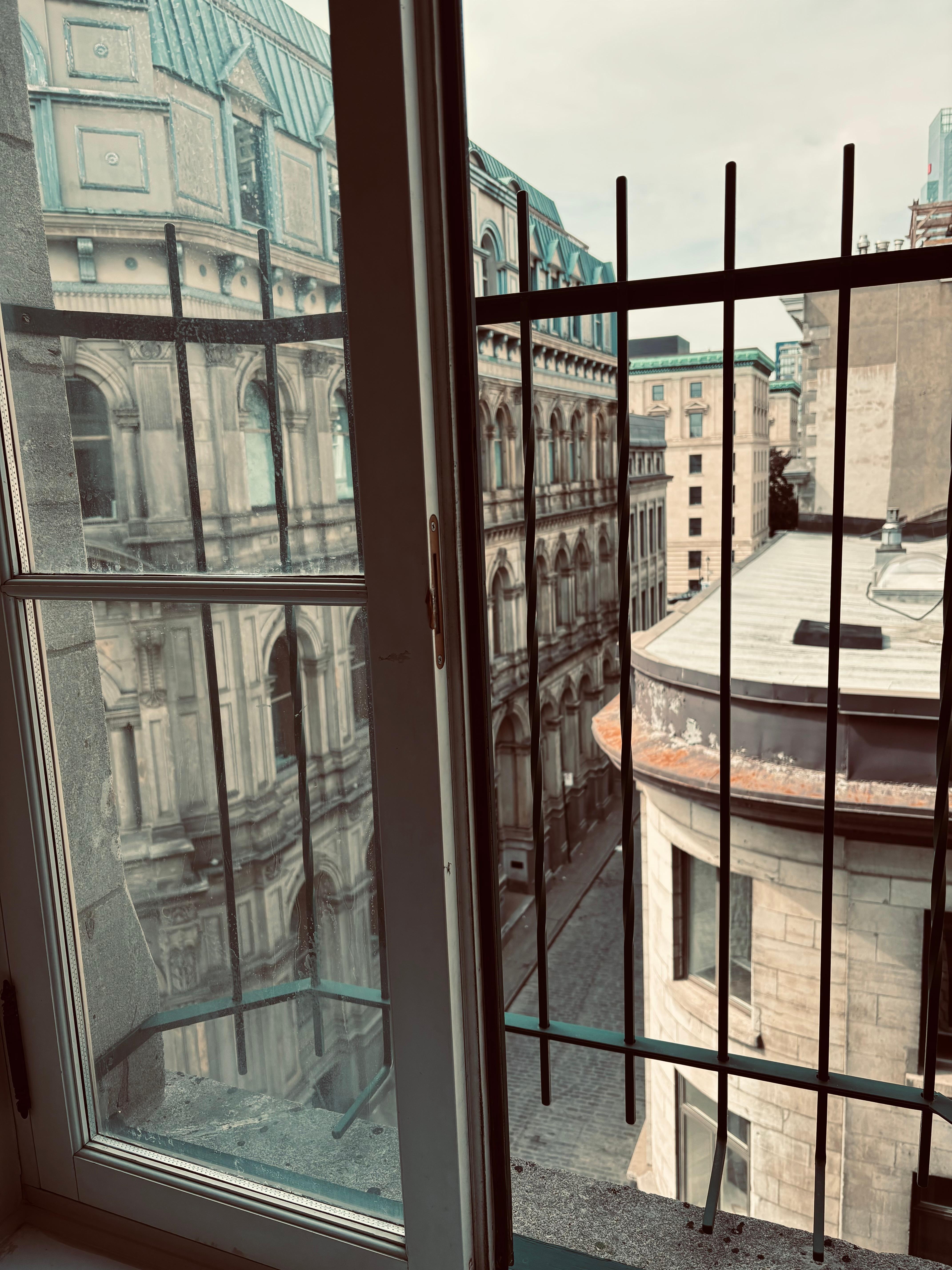 View from room to quiet street below.