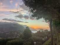 view of the sunrise on the roof deck