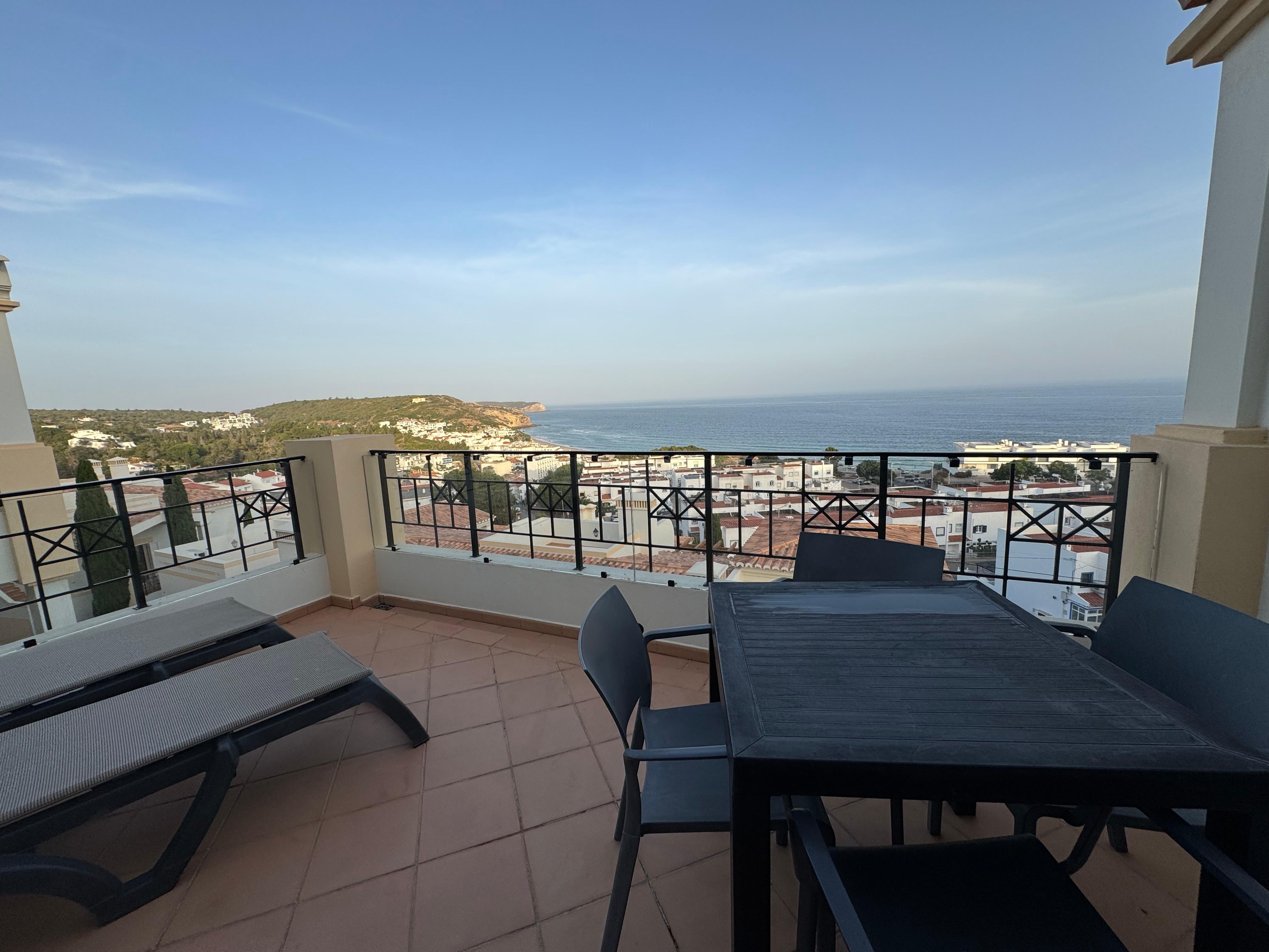 Balcony view from living room overlooking Salema Village.