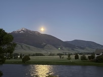 Beautiful moon over Mountains