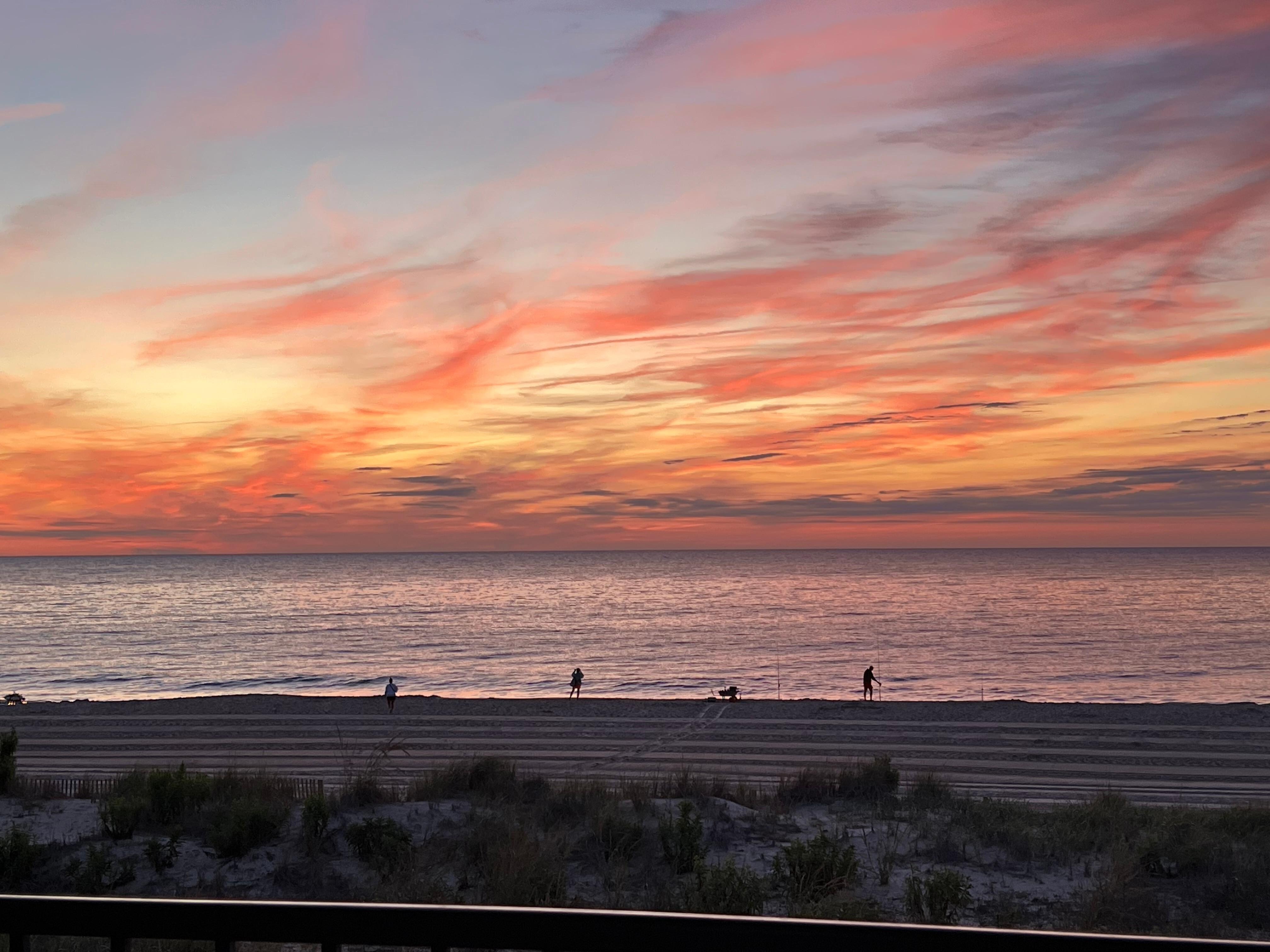 Sunrise from balcony. 