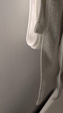 hair on the towel