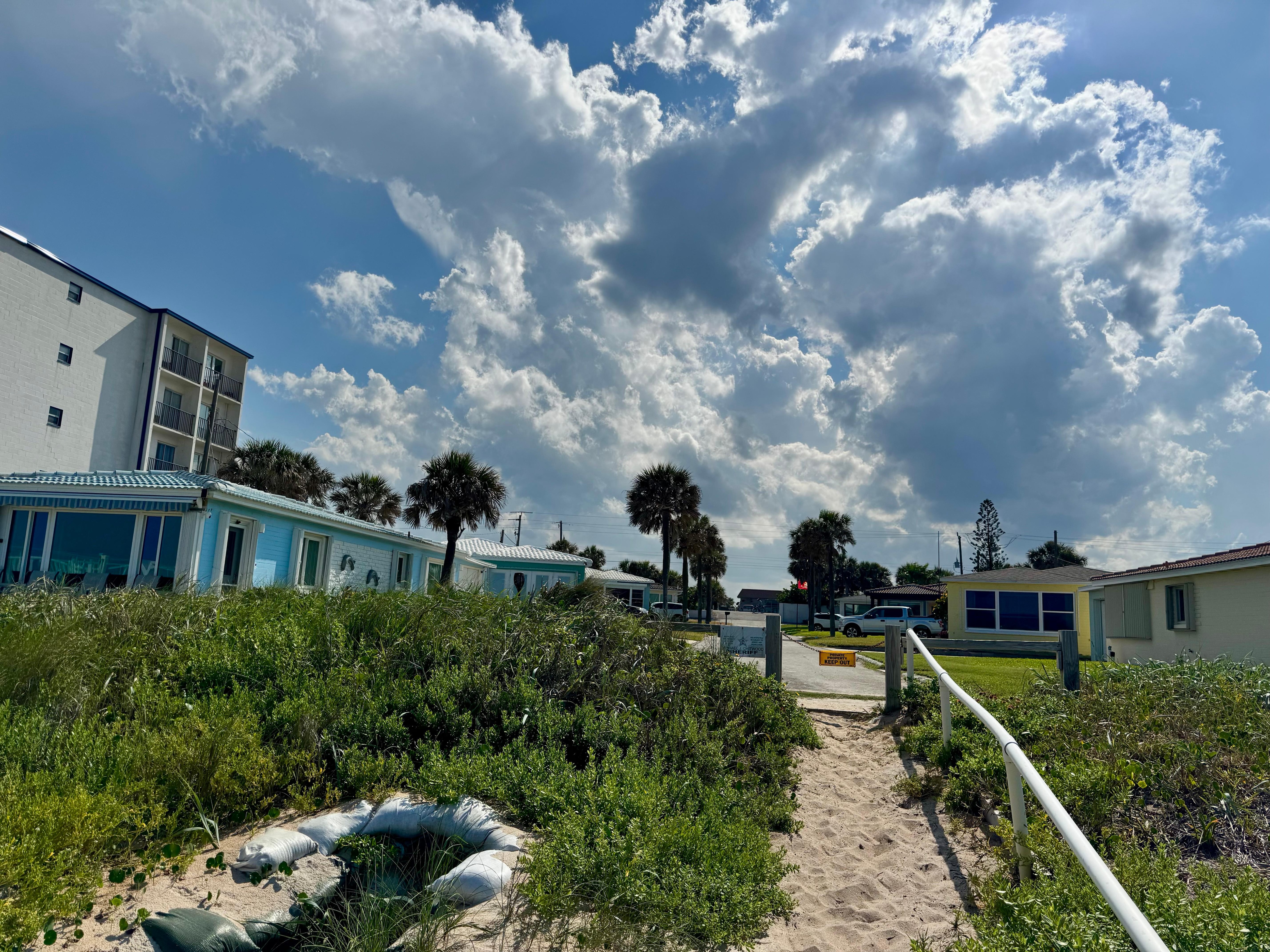 From the water to the home was a minutes walk. 
