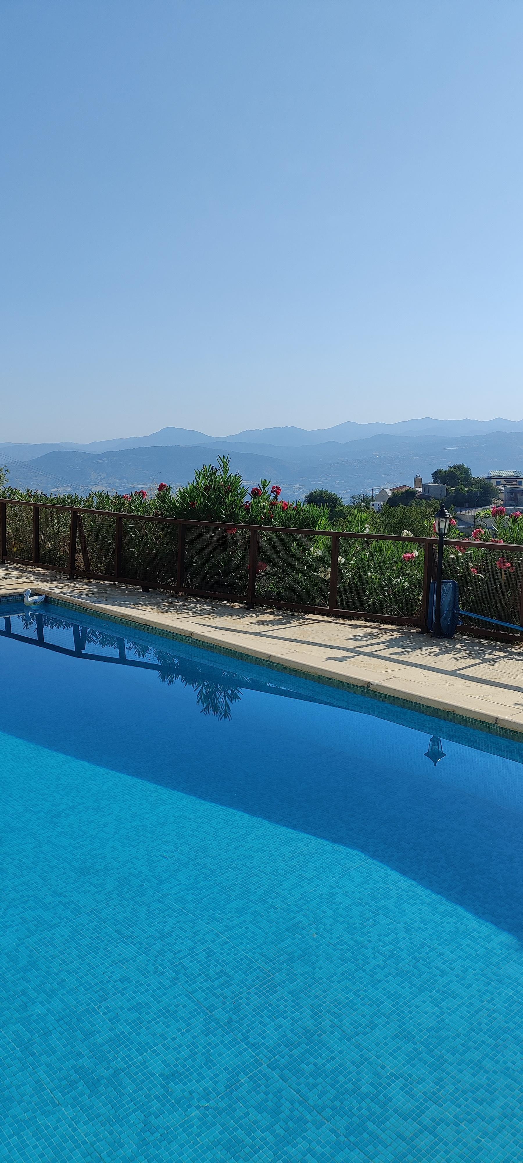 View from the seating area by the pool.