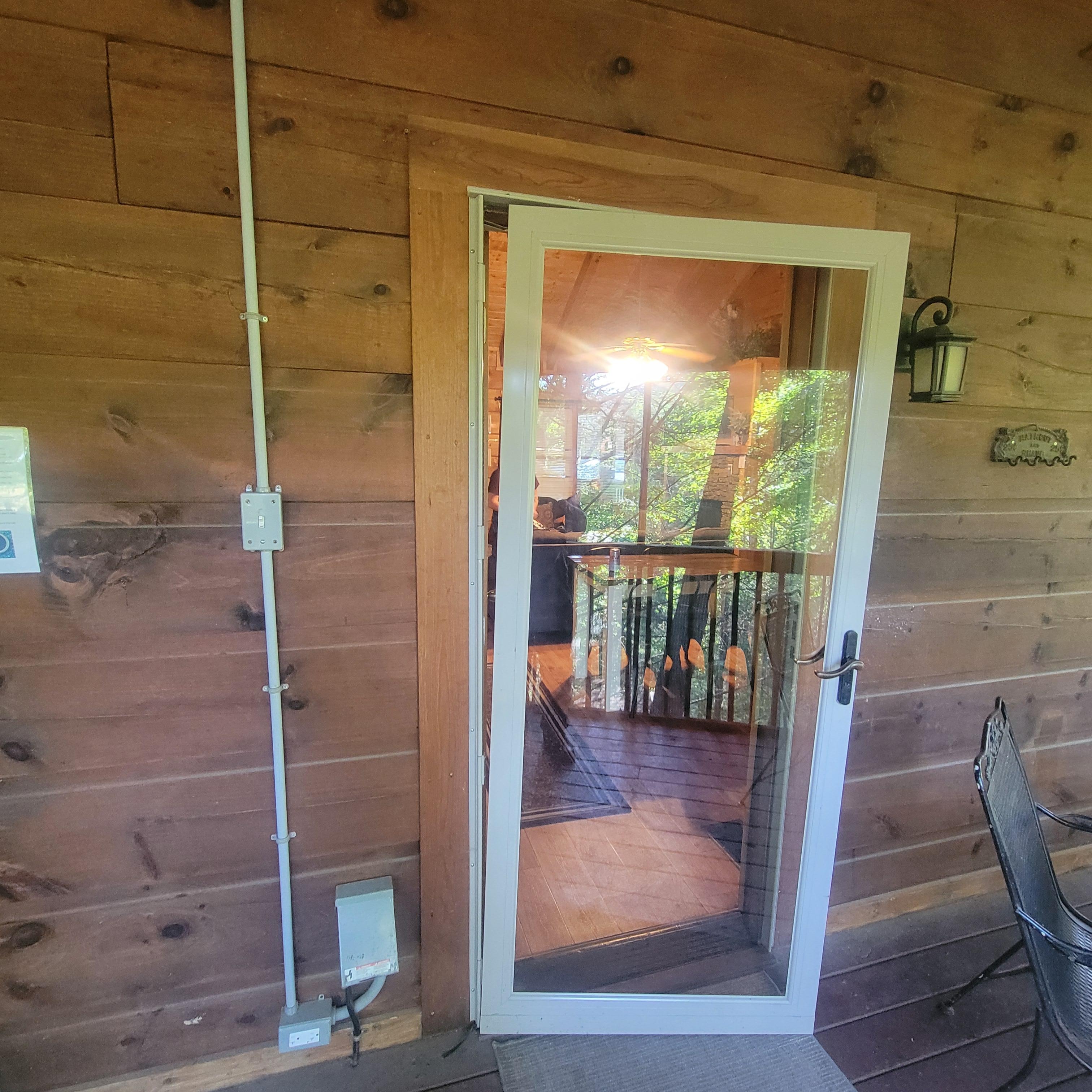 door barley on when we first got there