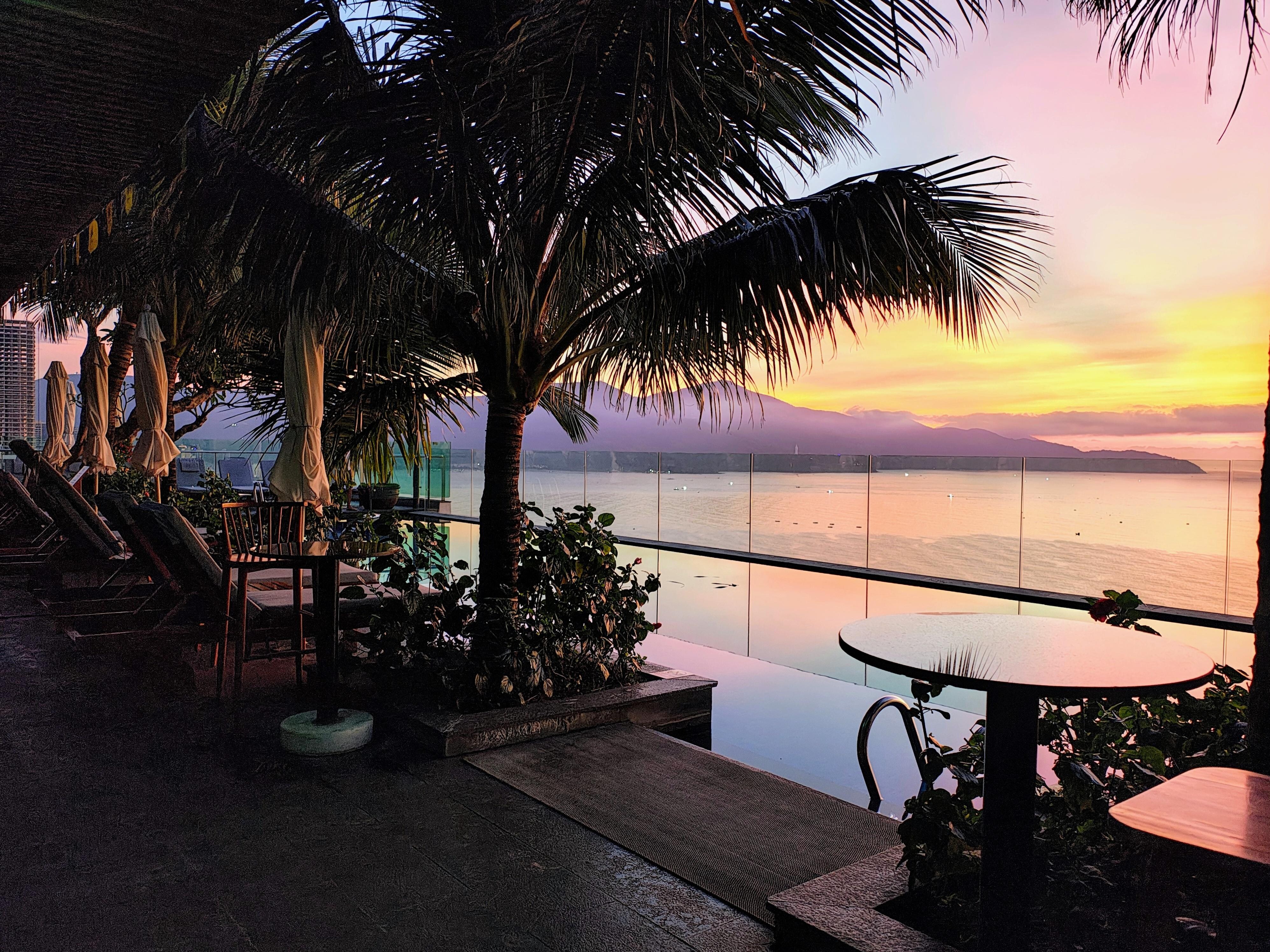 Sunrise from the pool bar 