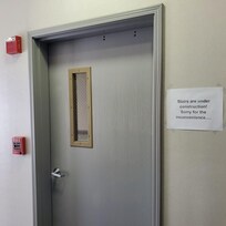 Construction materials in closed stairwells