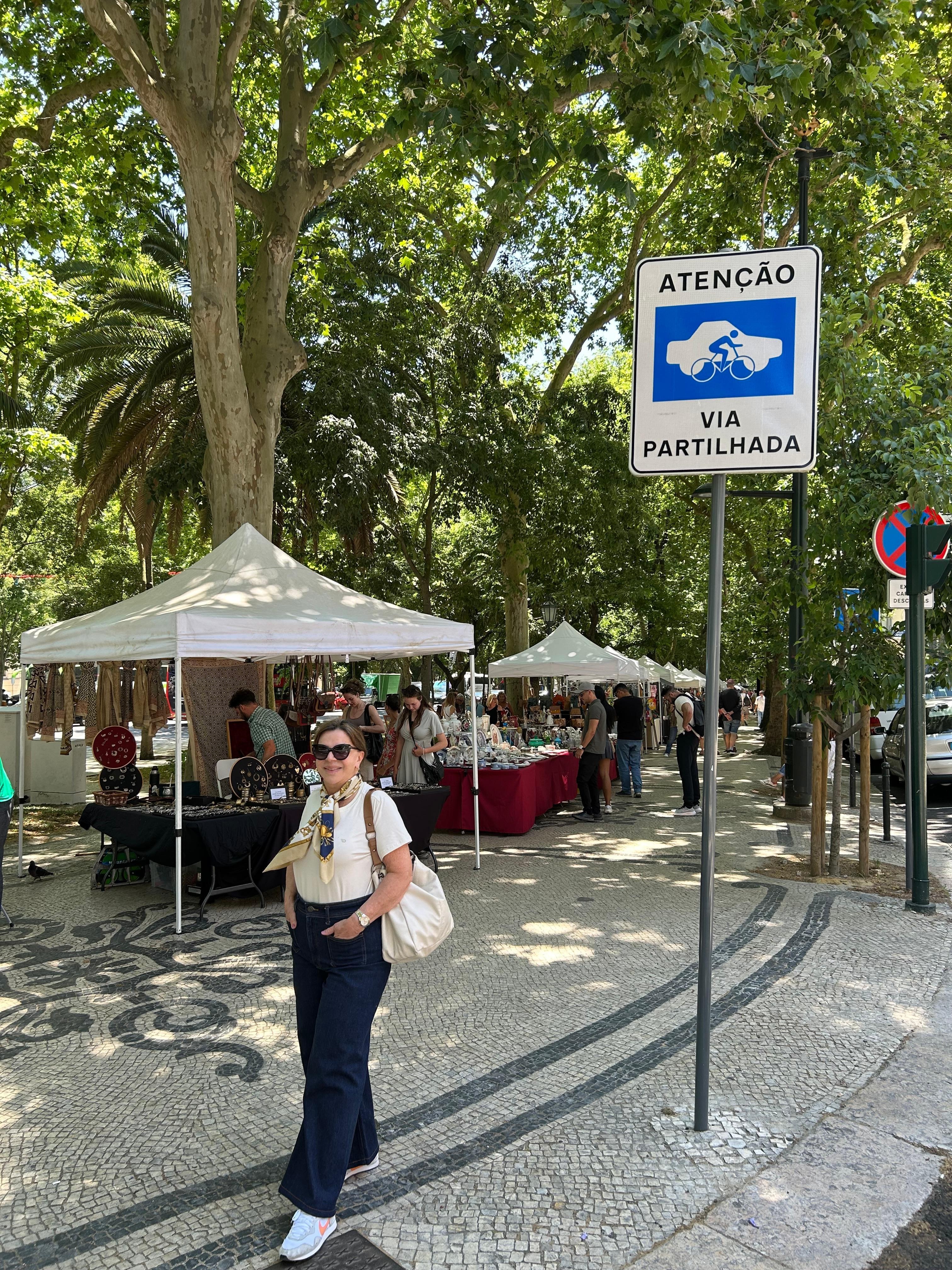 Avenida Liberdade, próxima ao Hotel