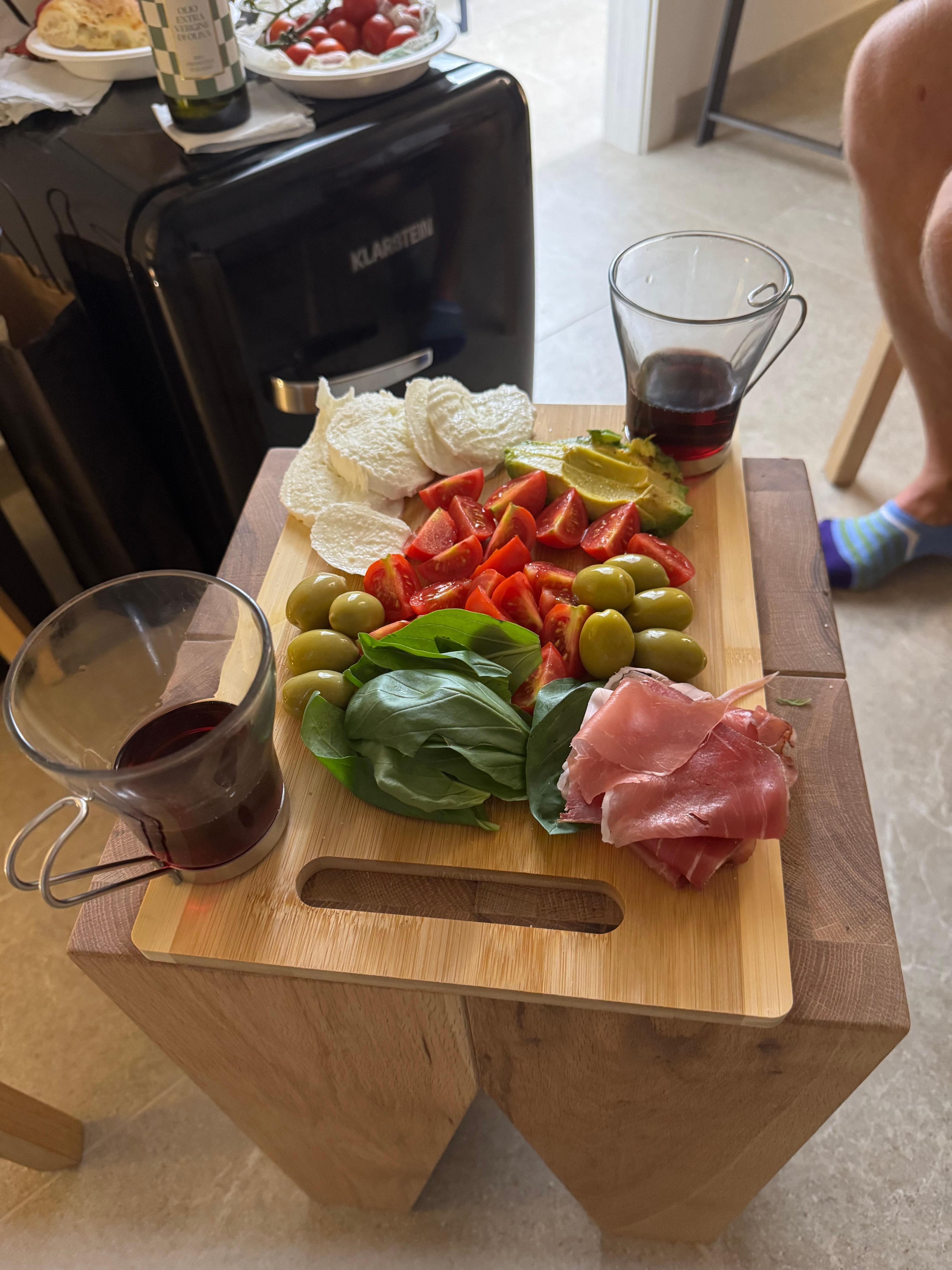 Light dinner from the market.