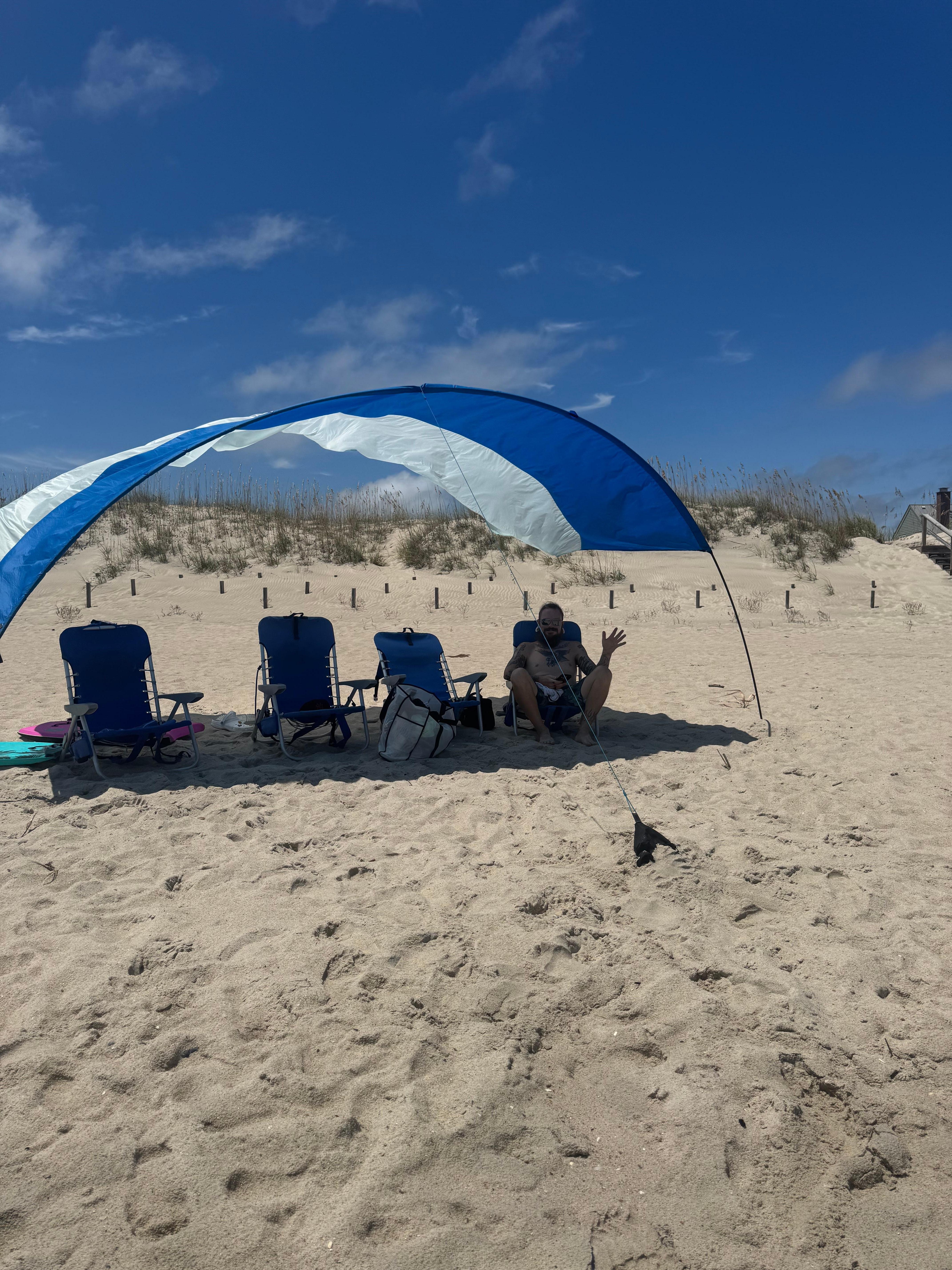 Shibumi and beach chairs were provided