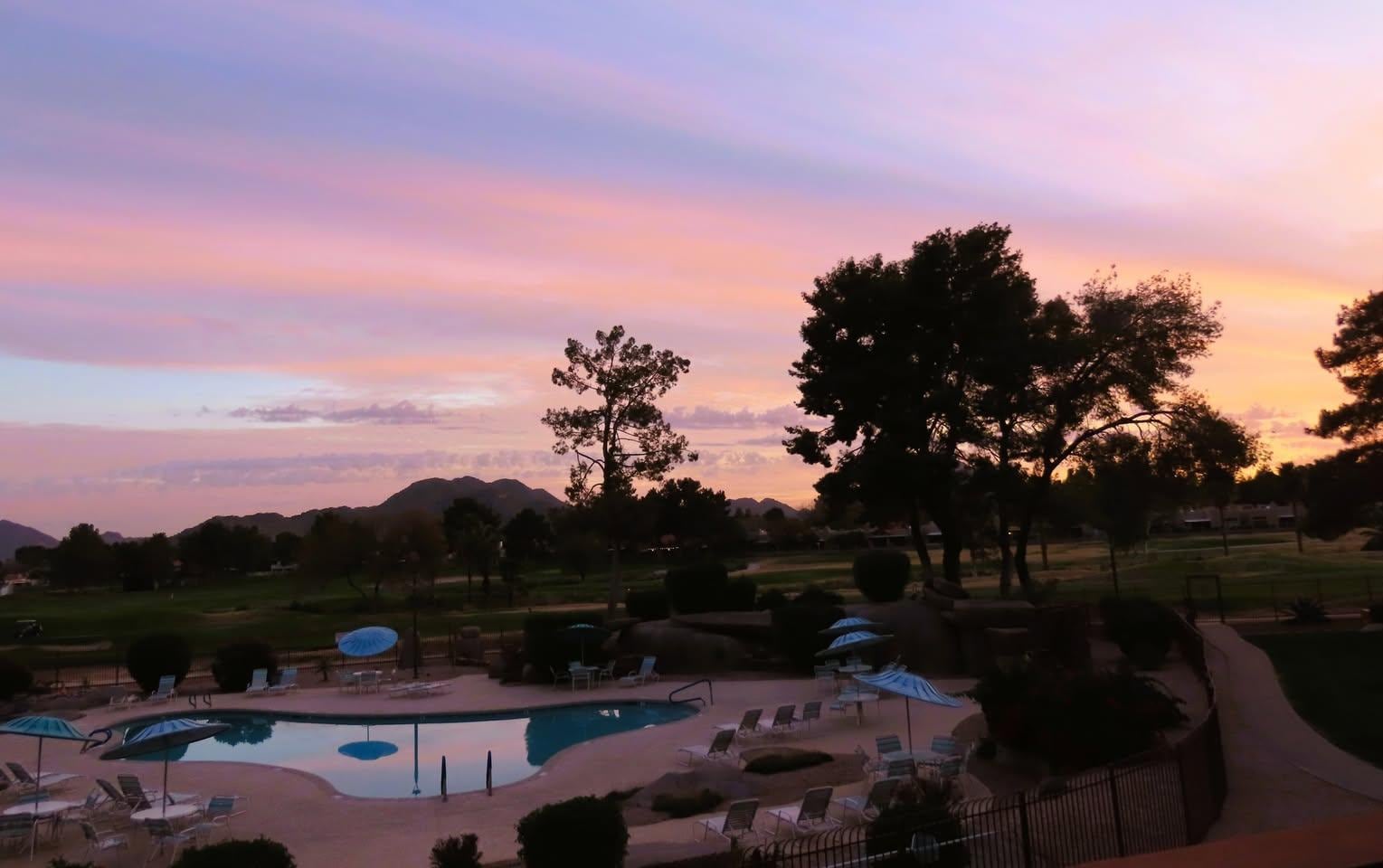 sunset view from the condo