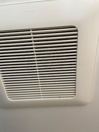 Dust in the vent in the washroom