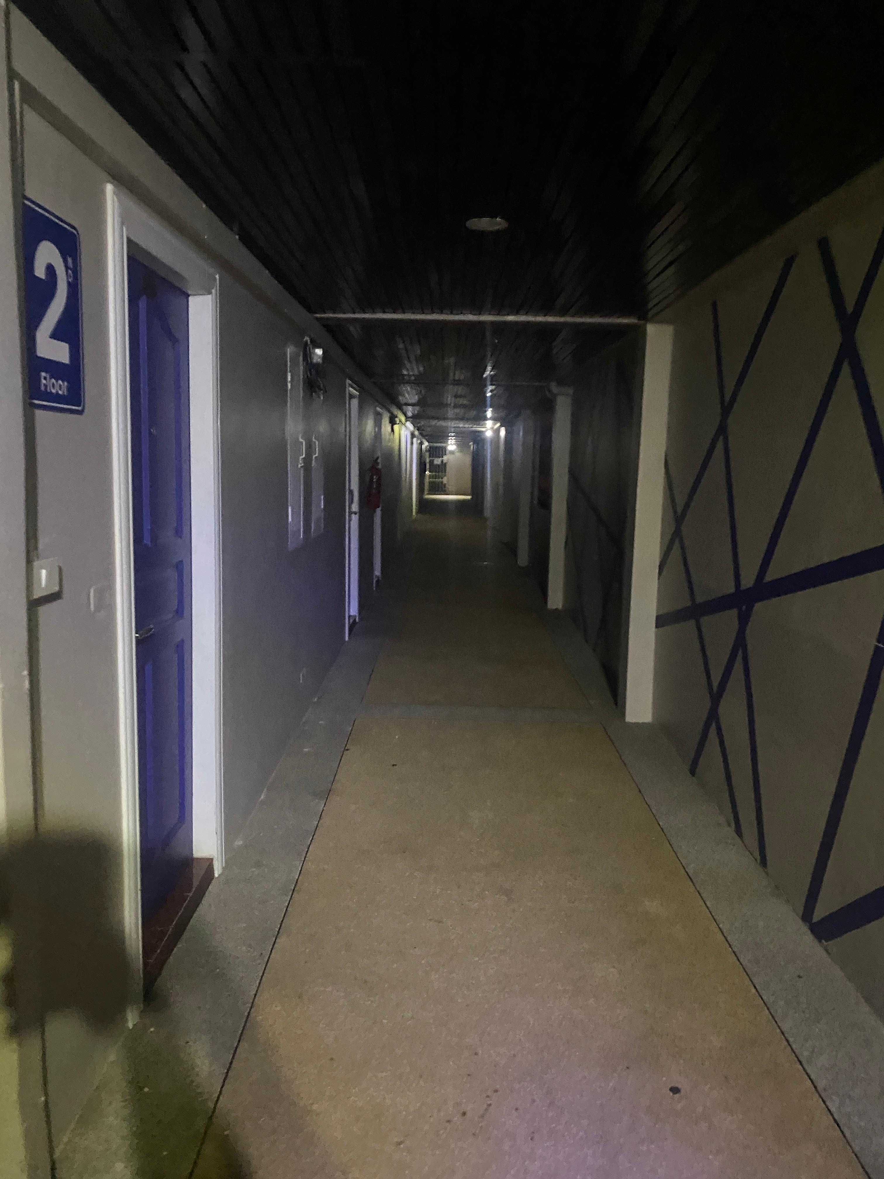 Hallway only backup lights on 