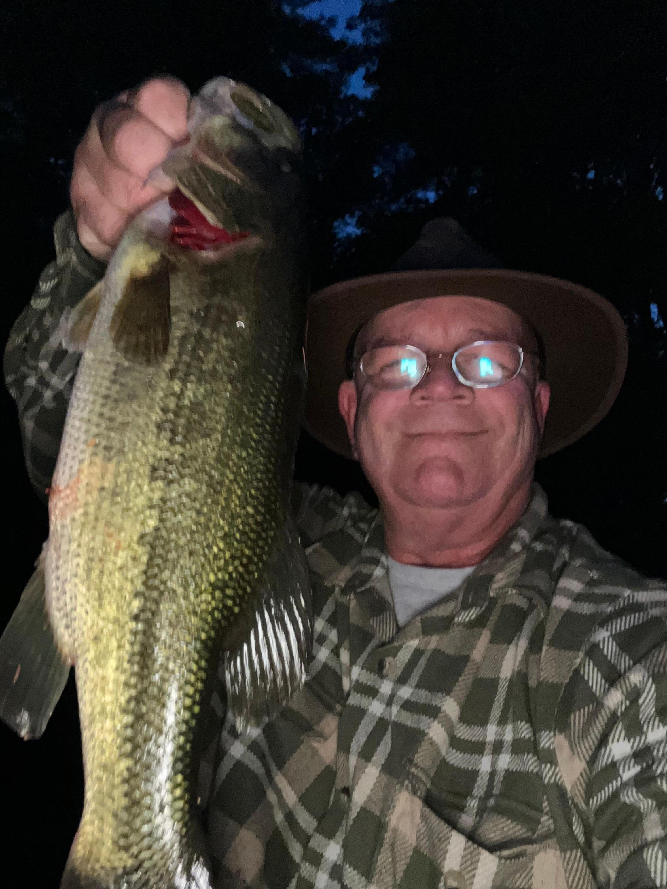 Caught several nice bass from the dock