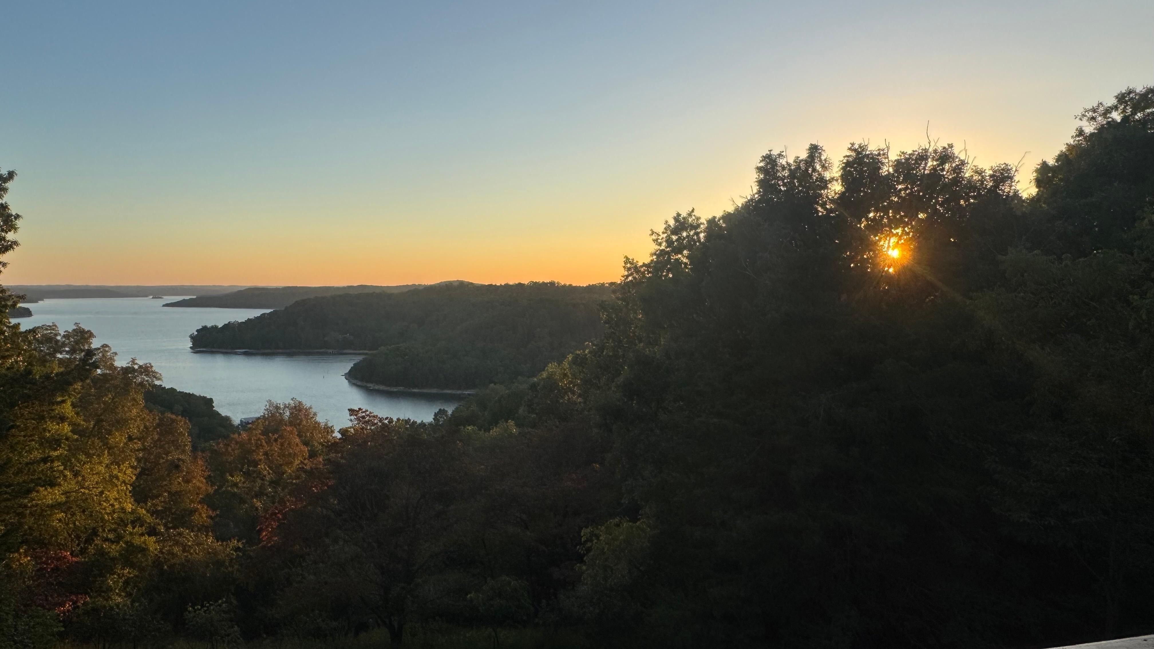 Beautiful sunset view from the deck