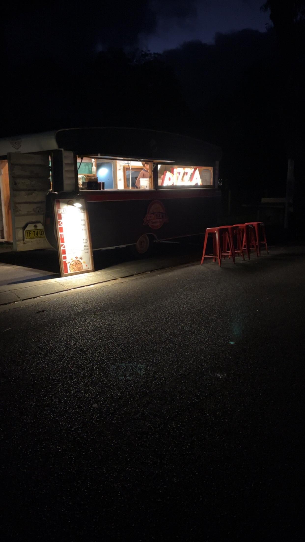 Friday night pizza van in the park grounds… the pizza was delicious!