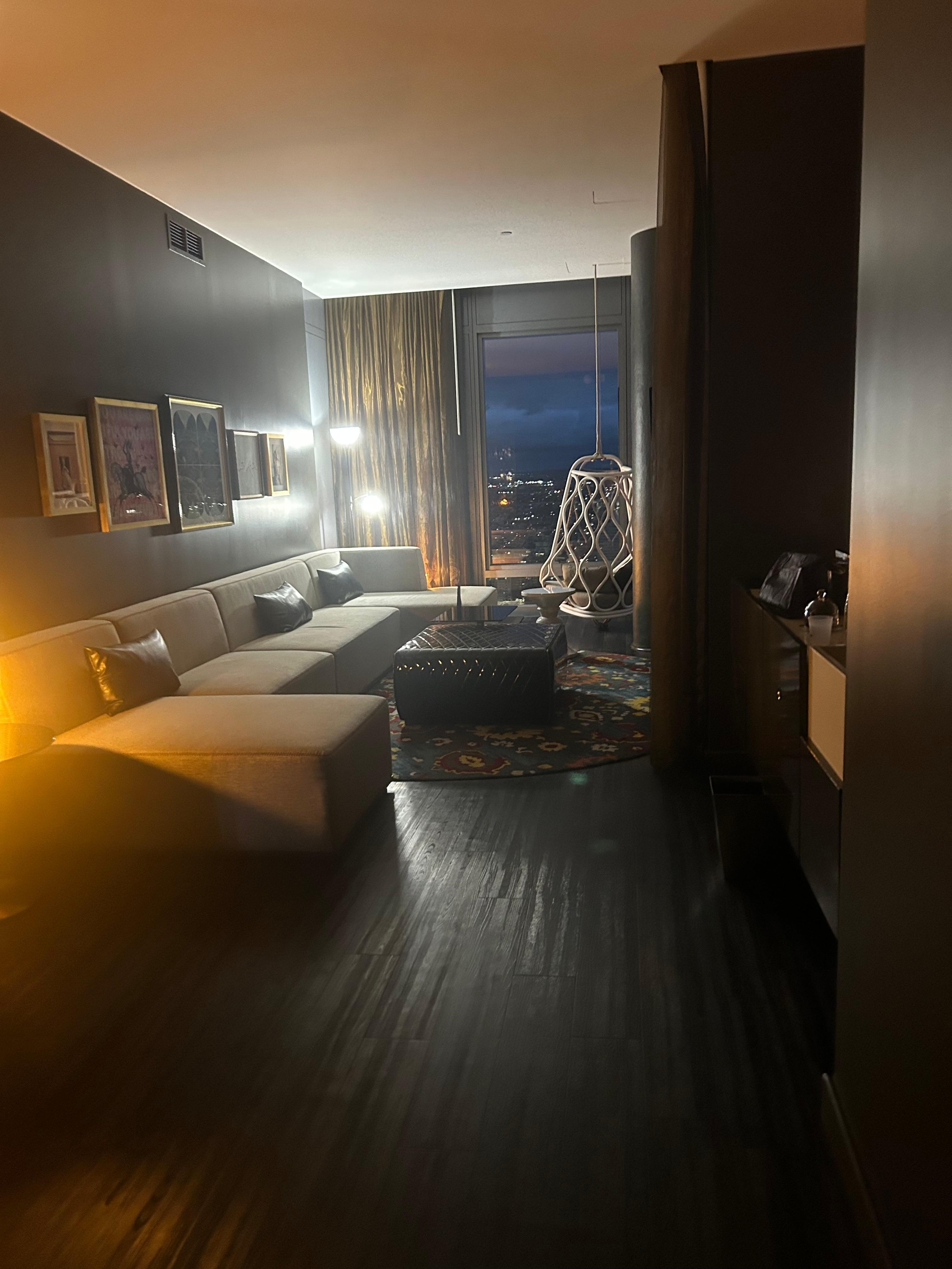 Living room of the suite