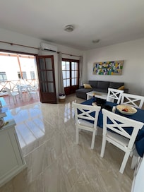 Living area looking out to the balcony