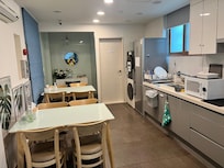 The little kitchen off the lobby.