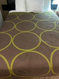 Random stains on the bedspreads