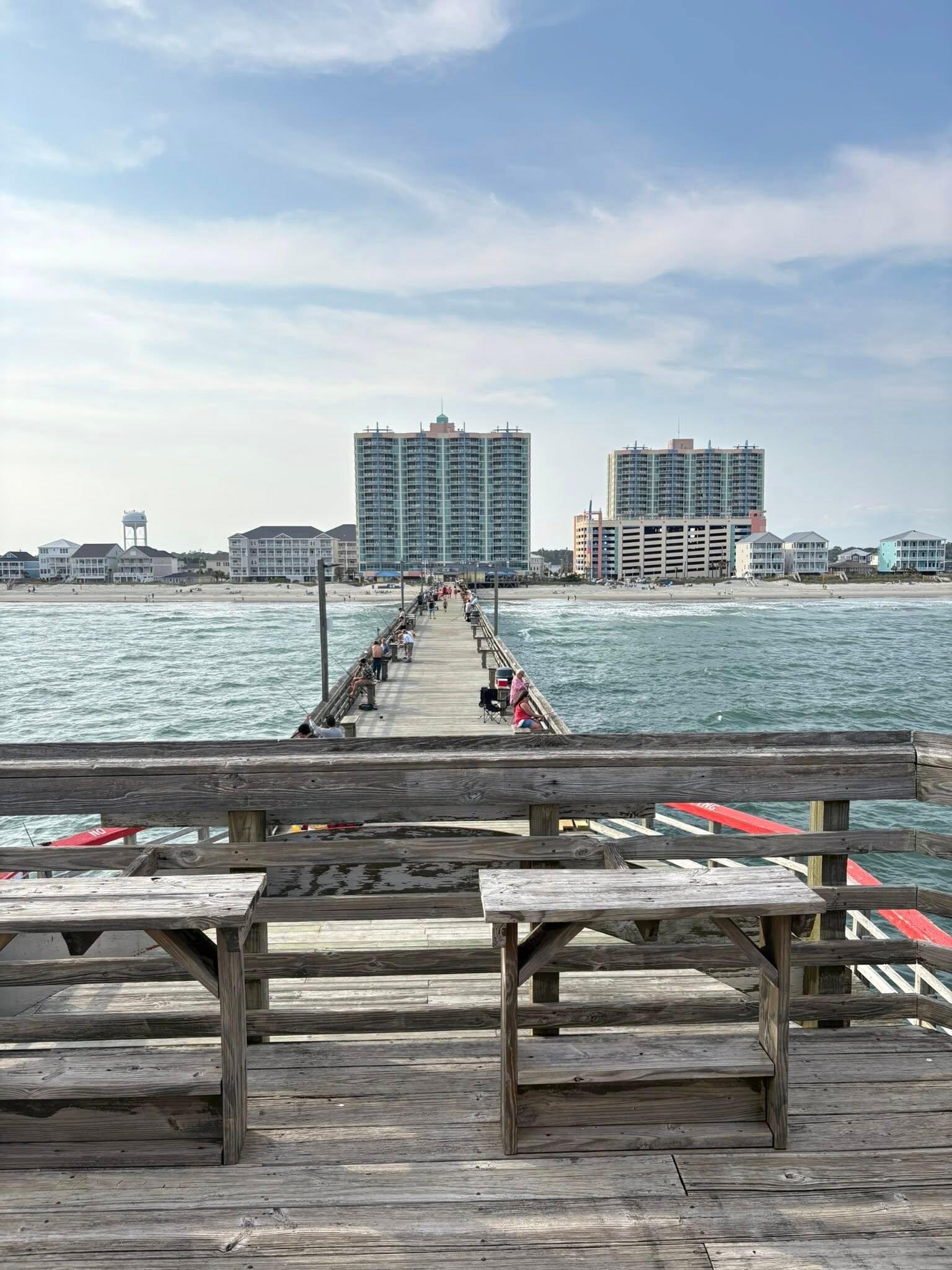 Took a walk down Cherry Grove Pier ($3.00 to walk). You can also pay to fish there.