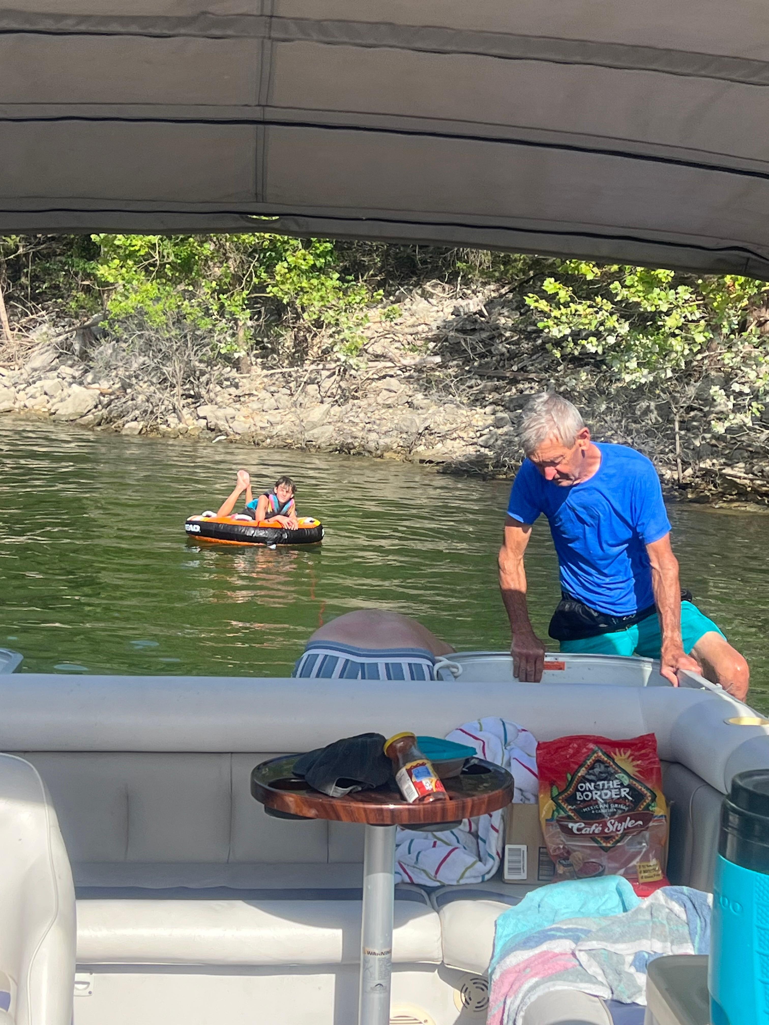 Boating and pulling
The kids on a tube 