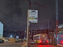 Bus stop in front of house. Ticket 2 eur. It goes to Valetta, but too long time drives back.