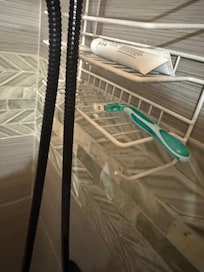 Used toiletries left in shower