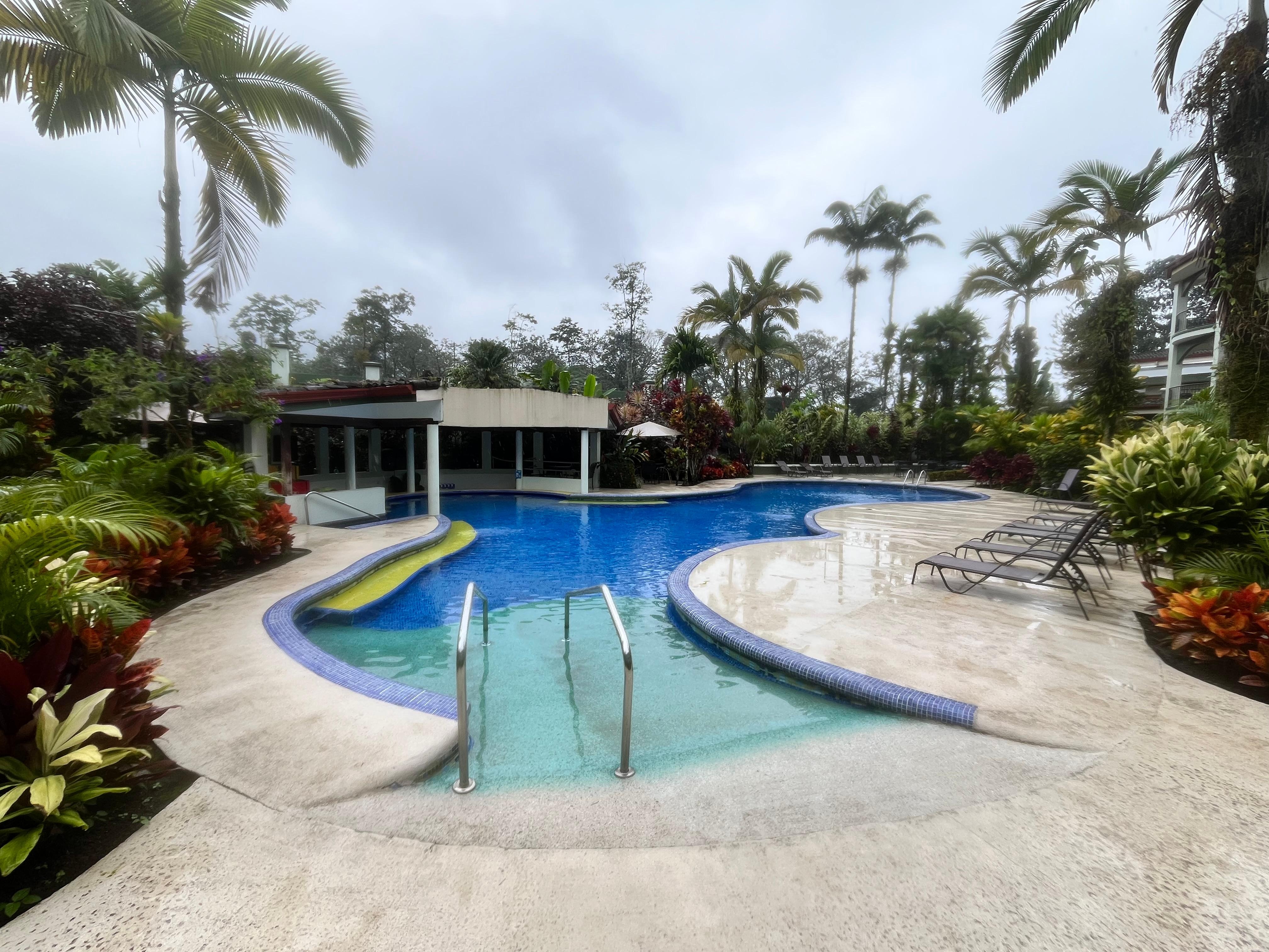 It rained the whole trip but the pool bar looked fun. 